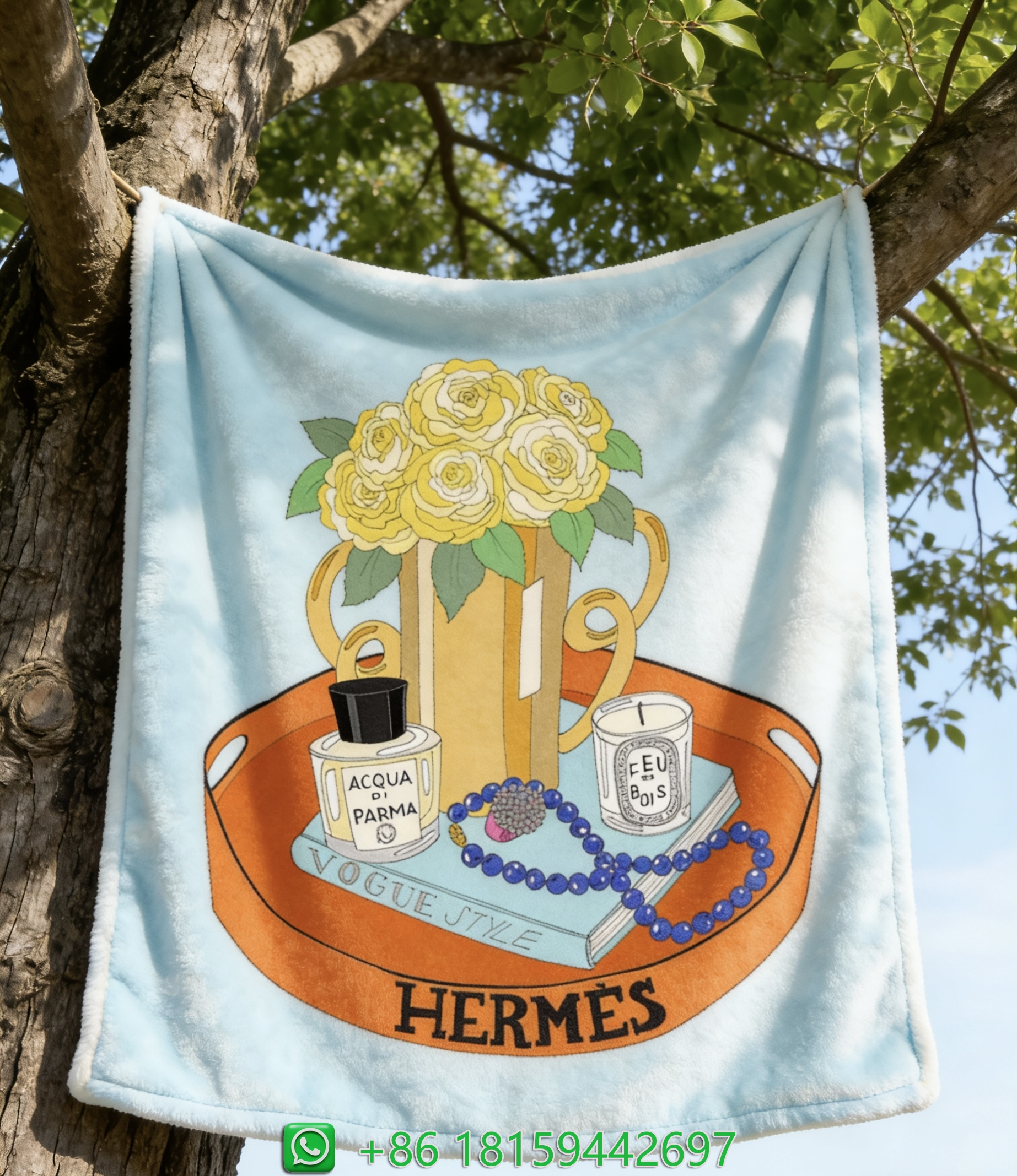 Hermes Throw Blankets